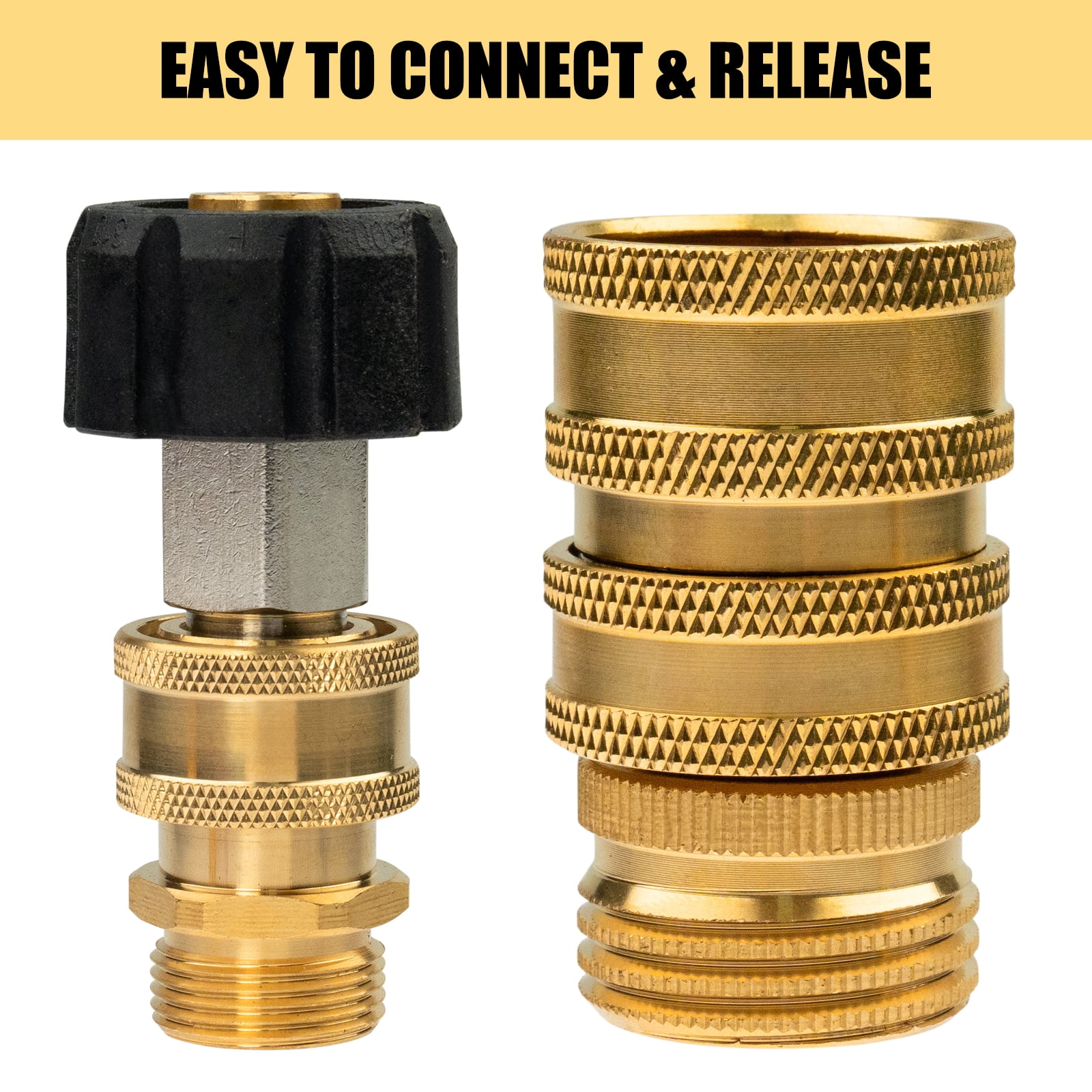 8Pcs Pressure Washer Adapter Set,Quick Disconnect Kits,0.55-inch Quickly Connect Swivel to 3/8'' Connect Fittings,3/4" to Quick Release