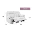 thumbnail image 2 of Glory Furniture Daria Faux Leather Reclining Loveseat in White, 2 of 6
