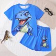 thumbnail image 2 of UAYOTSE Toddler Baby Boy Summer Outfit Funny Letter T-Shirts Top Shorts Set Infant Boy Summer Clothes 6 12 18 Months 2T 3T Sets,Sizes 12-18 Months, 2 of 8
