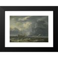 thumbnail image 2 of Jan Peeters 24x18 Black Modern Framed Museum Art Print Titled - Shipping in Choppy Seas, 2 of 5