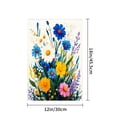 thumbnail image 4 of Amhnf Linen Garden Flag With Colorful Wildflowers For Home Outdoor Garden Yard Decor 12x18 inch, 4 of 5