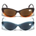 thumbnail image 2 of 2 Pairs of Women Cateye Outdoor Reading Sunglasses - Tinted Readers Glasses - Fully Magnified Lens +1.75, 2 of 3