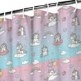 thumbnail image 3 of Cartoon Unicorn Rainbow Cloud Balloon Pattern Shower Curtain 72"x72" ,Bathroom Decorative Shower Curtains Set with 12 Hooks,Modern Waterproof Washable Shower Curtain, 3 of 6