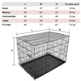 thumbnail image 3 of Geniqua Small Black 24" 2-Door Folding Pet Crate Cage Dog Cat Kennel Pen + ABS Tray, 3 of 8