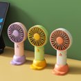 thumbnail image 5 of Yoofe Retro Portable Fan, Mini Personal Handheld and Desktop with Base, 3 Powerful Speed, USB Rechargeable Fan for Travel, Summer, Outdoor, Indoor(Yellow), 5 of 6