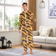 thumbnail image 3 of Adult Christmas Onesie Tiger Print Zipper One-Piece Pajamas Unisex with Pockets, 3 of 6