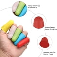 thumbnail image 3 of Uxcell 9Pcs Protectores de dedos de goma de silicona 3 tamaños rojo, 3 of 6
