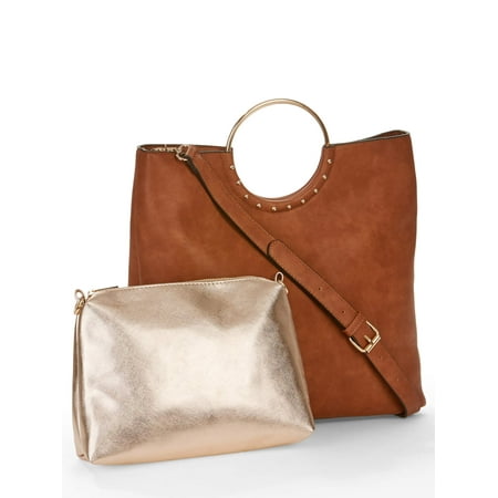 Metallic Boston Bag - Metallic Sky Ring Bag-In-Bag