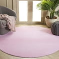 thumbnail image 2 of SAFAVIEH Loft Kalya Solid Machine Washable Area Rug, Pink, 6' x 6' Round, 2 of 8
