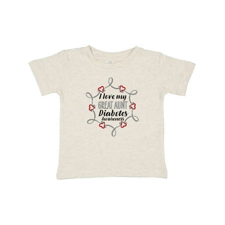 

Inktastic I Love My Great Aunt Diabetes Awareness Gift Baby Boy or Baby Girl T-Shirt