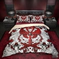 thumbnail image 2 of White Goth Bedding Set, Gothic Comforter or Duvet, Goth Bed Cover, Bedroom, 2 of 9