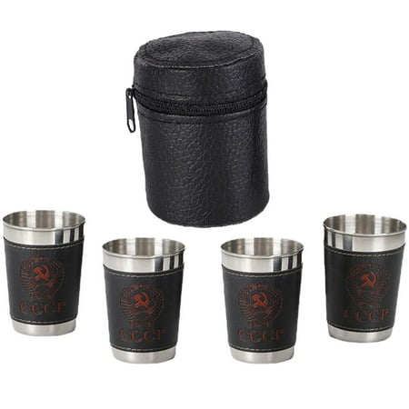 

FRCOLOR 1 Set Camping Metal Wine Cups Stainless Steel Small Wine Cups Portable Cups