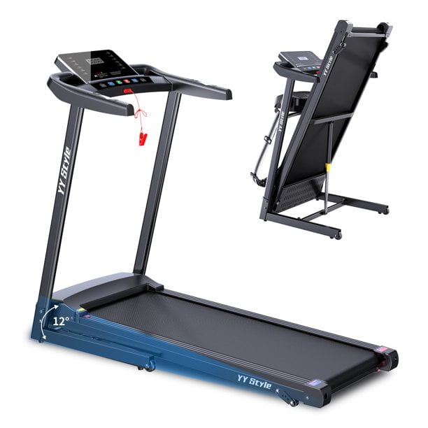 Hlaill Portable Folding Treadmill for Home Gym Small Compact Heart Rate
