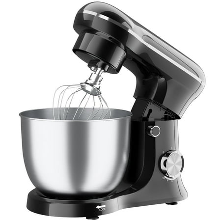 Dailygol 5.2QT Stand Mixer,Kitchen Electric Mixer with 10-Speed Settings,Dough Hook, Balloon Whisk,Beater-Black