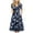 Blue, variant on Drses Summer Dresses for Women 2024 Women's Fashionable Summer Printed Short Sleeved V-neck Beach Dress Women's Casual Dresses