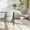 White (Multi-Colored)-Fabric-Set of 2, variant on Spruce & Spring Modern Upholstered Dining Chair with Metal Legs Set of 2, Fabric in White (Multi-Colored)