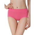 thumbnail image 3 of Buankoxy 6 Pack Women's Cotton Briefs Panties Mid Rise Stretch Breathable Soft Underwear Size 5, 3 of 6