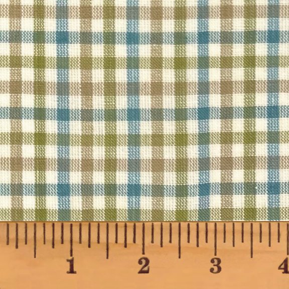 JCS Bluegrass 3 Plaid Homespun Cotton Fabric Sold by the Yard