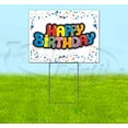 thumbnail image 1 of Happy Birthday (18" x 24") Yard Sign, Includes Metal Step Stake, 1 of 6