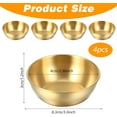 thumbnail image 2 of 4Pcs 3.2Inch Round Small Gold Bowls for Dips, Stainless Steel Sauce Dip Bowl, Sushi Dipping Bowls, Mini Individual Saucers Bowl Appetizer Plates Soy Sauce Dishes, Seasoning Plate, 2 of 7