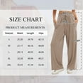 thumbnail image 2 of SWQZVT Fall Pants for Women Elastic Waistband Casual Womens Pants with Pockets Thermal Pants Women Autumn Winter Pants for Women Brown L, 2 of 9
