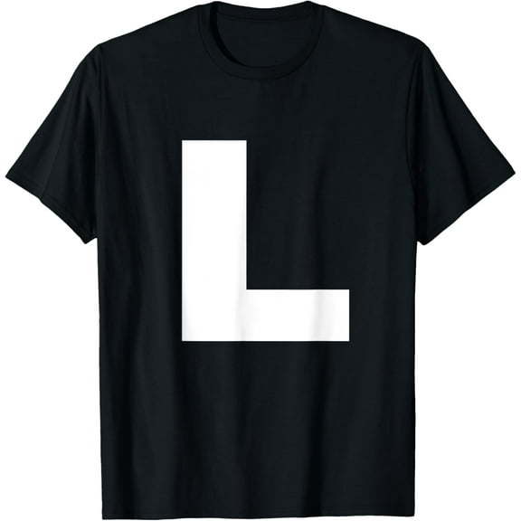 t-shirt Bold Letter L - Alphabet Characters Big Font Capital Letters T-Shirt.