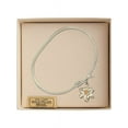 thumbnail image 3 of 6 1/4 inch Oval Eye Hook Bangle Bracelet w/ Chastity medal charm w/ November Yellow Swarovski Crystal, 3 of 3