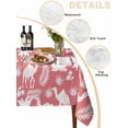 thumbnail image 2 of Tropical Plants Table Cloth, Waterproof Tablecloth for Square Tables, Summer Farmhouse Vintage Camels Red Reusable Washable Fabric Table Cover for Restaurant Kitchen Dining Tables 54"x54", 2 of 9