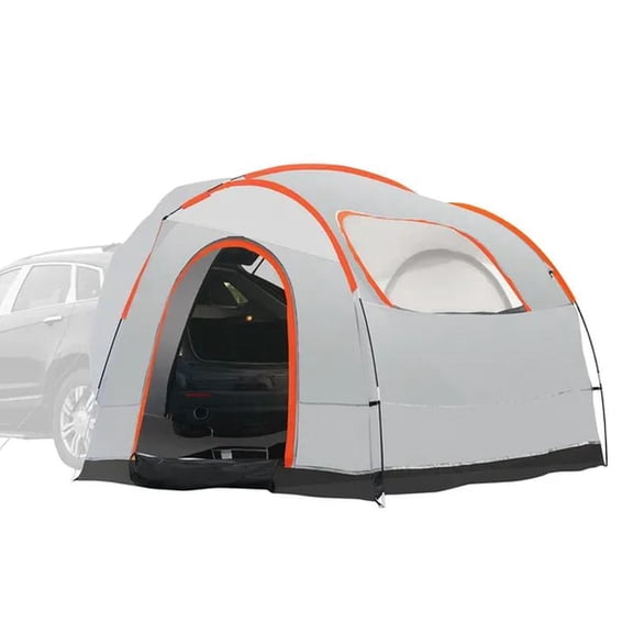 SUV Camping Tent, SUV Tent Attachment with Rain Layer and Carry Bag, Double Layer Truck Tent, Rear Tent for Van Hatch Tailgate