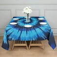 thumbnail image 3 of Blue Tie Dye Mandala Pattern Square Tablecloth,Waterproof Square Table Cover,Wipeable Spillproof Washable Table Cover for Home Kitchen Party Decor 60"x60"(152x152cm), 3 of 6