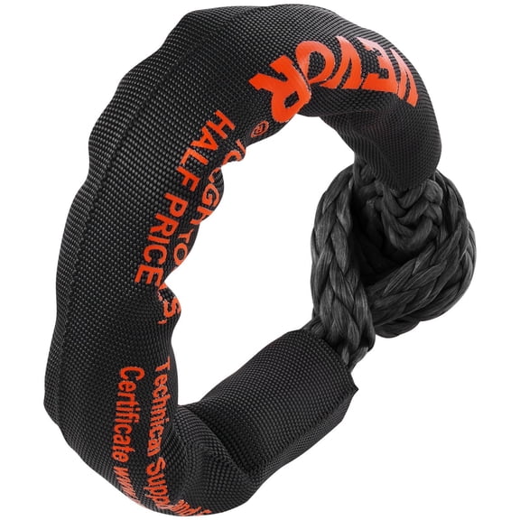 Dual Soft Shackle Recovery Ropes - 1/2 Inch Thick, 22 Inches Long, 44092 lbs Break Strength - Synthetic Winch Extension Strap for Off-Road Vehicles