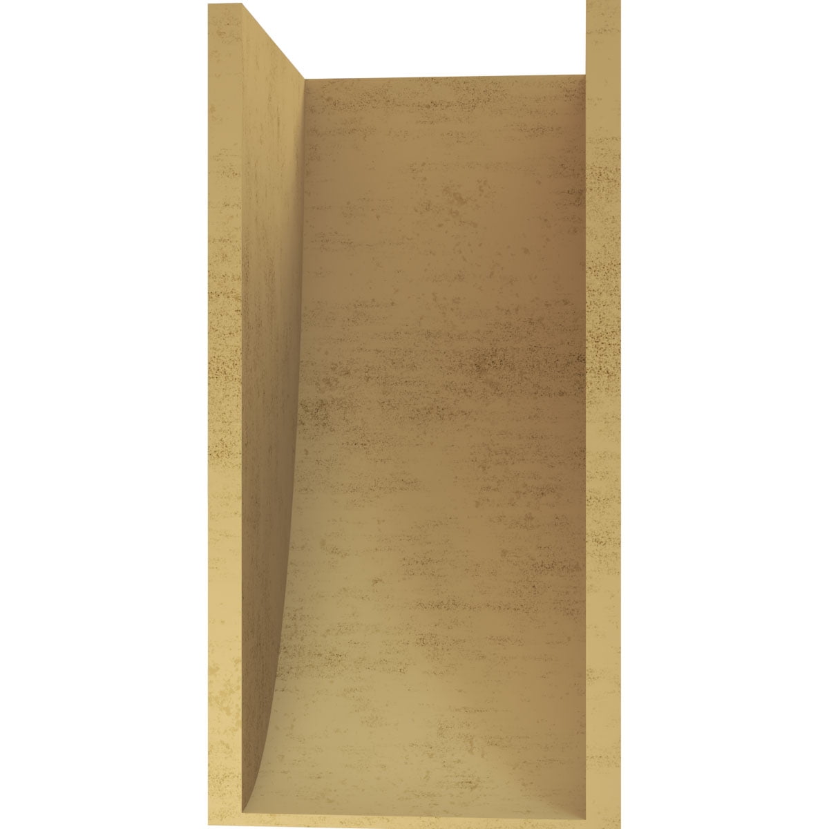 12"W x 12"D x 24"H Wide Durham Rough Cedar Woodgrain TimberThane Corbel, Primed Tan