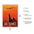 thumbnail image 2 of French West Africa - French Equatorial Africa - France - Vintage Airline Travel Poster by Edmond Maurus c.1940 - Master Art Print (Unframed) 13in x 19in, 2 of 4