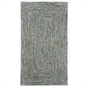 Capel Rugs Sea Glass Smoke Concentric Rectangle Outdoor Braided Rugs (8' x 11')
