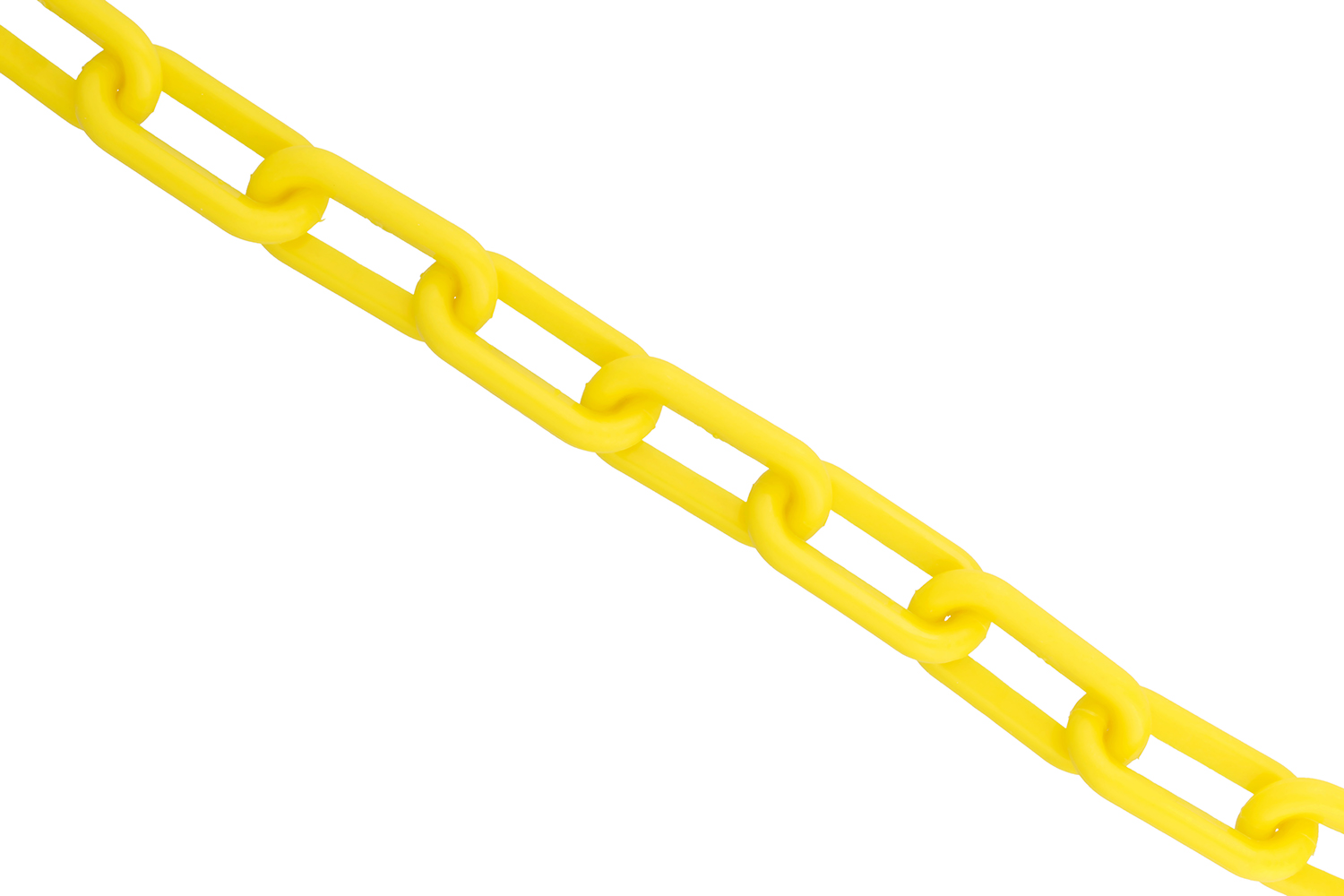 BISupply Plastic Chain Links 0.3in x 25ft Yellow Plastic Chain Barriers
