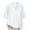 White, variant on Fanxing Summer Linen Work Tops for Women Trendy 3/4 Sleeve Shirts Henley V Neck Tunic Blouses White,L