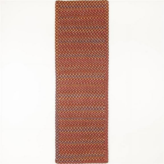 Rhody Rug WO41R024X072B 2 x 6 ft. Woodstock Rectangle & Runner Rug, Maroon & Multi Color