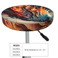 thumbnail image 4 of Fotbe Dynamic Fire Bird Art Stool Covers Round,Waterproof Round Bar Stool Covers Bar Chair Covers Washable Stool Cushion Slipcover for 12-14 Inch Chair-14 inch, 4 of 7