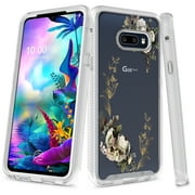 LG G8X Case, Onyxii Graphic Design Shockproof Impact Resistant Protective Full-Body Rugged Clear Hybrid Bumper Case for LG G8X (White Flower)