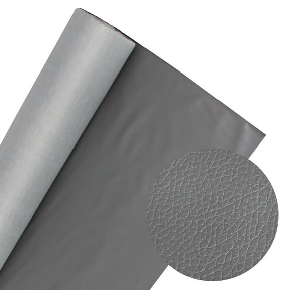 Car Marine Vinyl Fabric Upholstery Grade Replace Decorate Faux Leather by Yard (1Yard, Grey)