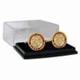 thumbnail image 2 of PinMart's Officially Licensed U.S.M.C. Cufflinks - Gold Plated Military Cufflinks for Men, 2 of 4