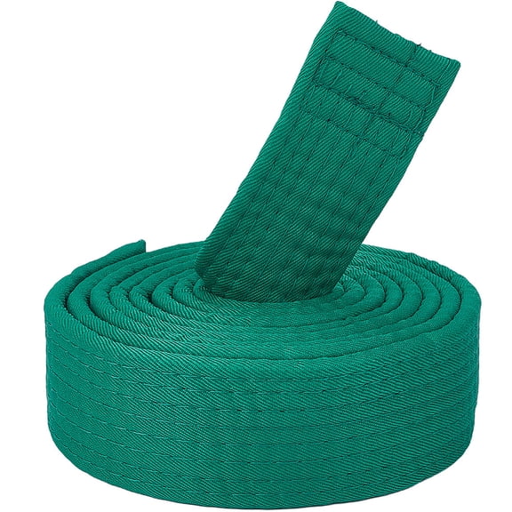 Green Jiu Jitsu Belt Polyester Martial Arts Belt Judo Jiu-Jitsu TKD Aikido Uniform Rank Belt Long Soft Universal Fit Belts