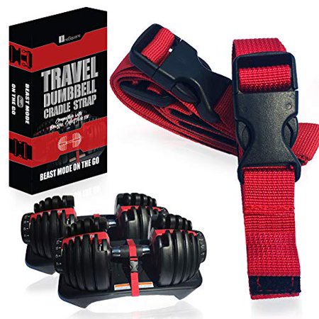 Transport Travel Straps for Dumbbells - Only Compatible with Bowflex SelectTech 552 Adjustable Dumbbells with Fitness Dial - Cradle Base to Dumbbell - Carry and Storage