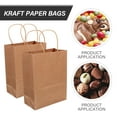 thumbnail image 4 of unbranded 20Ud Bolsas Kraft Para Llevar Con Asas Duraderas Ideales Para Panaderías Y Cafés, 4 of 5
