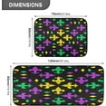 thumbnail image 2 of Fleur De Lis Flowers Kitchen Mats Mardi Gras Kitchen Rugs Runner Laundry Rug Non Slip Floor Door Mats Soft Doormats Carpet Home Decor Set of 2, 2 of 6
