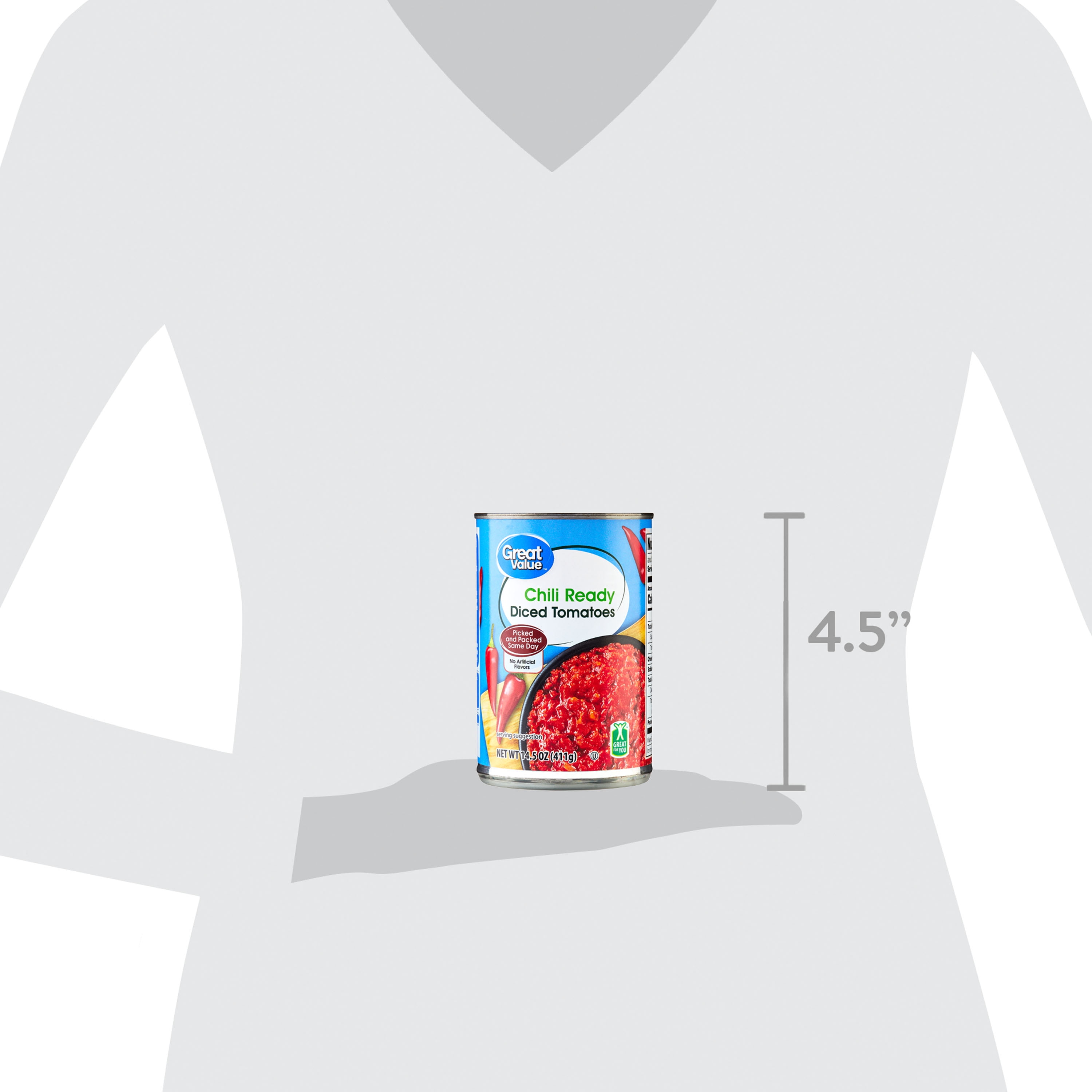 (6 pack) Great Value Chili Ready Diced Tomatoes, 14.5 oz