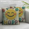 thumbnail image 3 of Inspirational Quote Pillow Covers Double-sided printed Colorful Be Happy Be Brave Cushion Cover Farmhouse Decor Pillowcases For Home Classroom Reading Corner ,Gifts for Kid Family Friend, 3 of 5