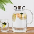 thumbnail image 4 of Siruishop Glass Pitcher Container Fridge Water Jug for Cold or Hot Beverage Milk Juice 1.2L, 4 of 9