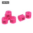 thumbnail image 3 of Clothes Hanger Marker Number 31 Tag Fit 3mm Rod Rose Red for Garment Clothing Color Coding, Pack of 100, 3 of 6