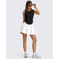 thumbnail image 5 of G4Free Lyocell Ruched Side Workout Tank Tops Woman High Neck Waist Length Gym Tanks Soft Relaxed Fit for Training, 5 of 8